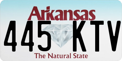 AR license plate 445KTV