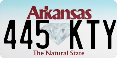 AR license plate 445KTY