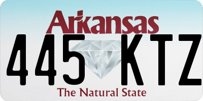 AR license plate 445KTZ