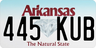 AR license plate 445KUB