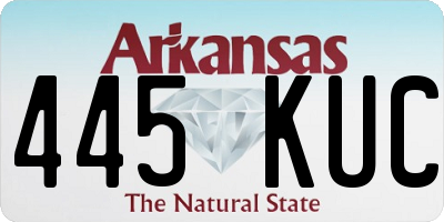 AR license plate 445KUC