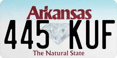 AR license plate 445KUF