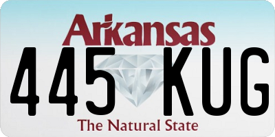 AR license plate 445KUG
