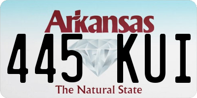 AR license plate 445KUI