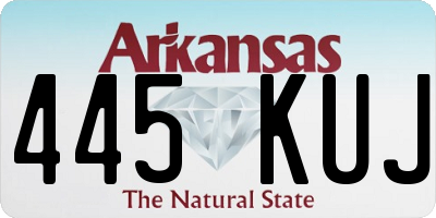AR license plate 445KUJ