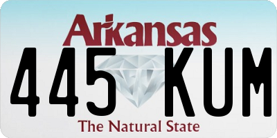AR license plate 445KUM