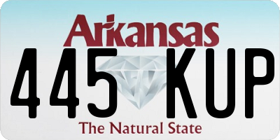 AR license plate 445KUP