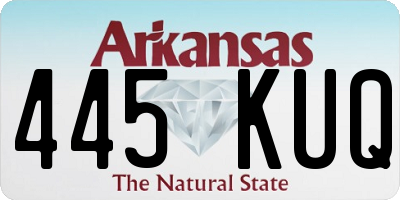 AR license plate 445KUQ