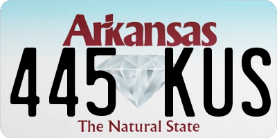 AR license plate 445KUS