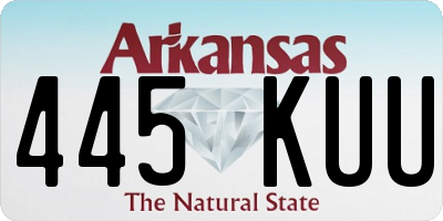 AR license plate 445KUU
