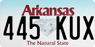 AR license plate 445KUX
