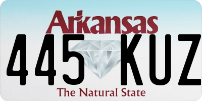 AR license plate 445KUZ