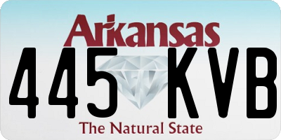 AR license plate 445KVB