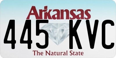 AR license plate 445KVC