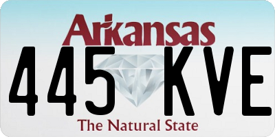 AR license plate 445KVE