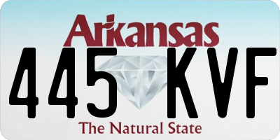 AR license plate 445KVF