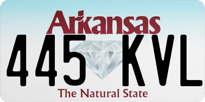 AR license plate 445KVL