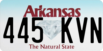 AR license plate 445KVN