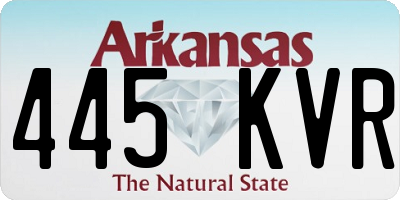 AR license plate 445KVR