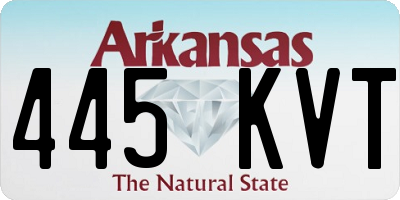 AR license plate 445KVT
