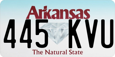 AR license plate 445KVU
