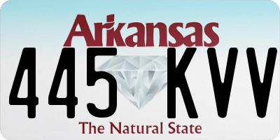AR license plate 445KVV
