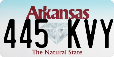 AR license plate 445KVY