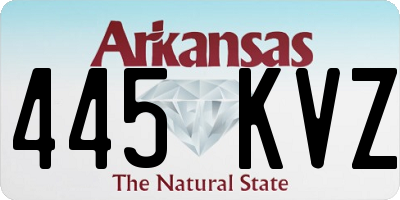 AR license plate 445KVZ