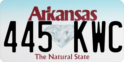 AR license plate 445KWC