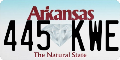 AR license plate 445KWE