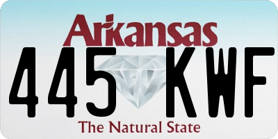 AR license plate 445KWF