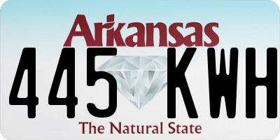 AR license plate 445KWH