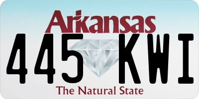 AR license plate 445KWI