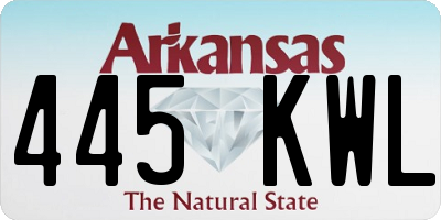 AR license plate 445KWL