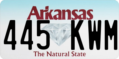 AR license plate 445KWM