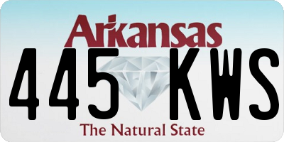 AR license plate 445KWS