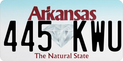 AR license plate 445KWU
