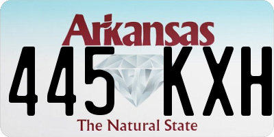 AR license plate 445KXH