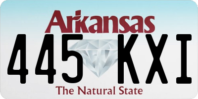 AR license plate 445KXI