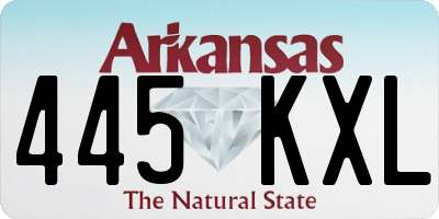 AR license plate 445KXL