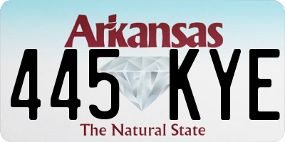AR license plate 445KYE