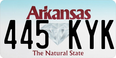 AR license plate 445KYK