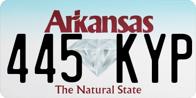 AR license plate 445KYP