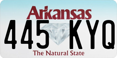 AR license plate 445KYQ