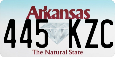 AR license plate 445KZC