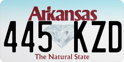 AR license plate 445KZD