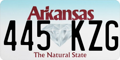 AR license plate 445KZG