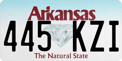 AR license plate 445KZI