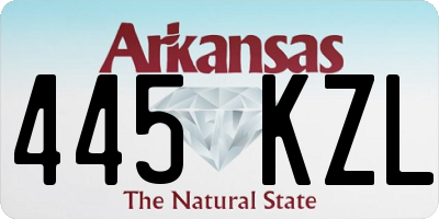 AR license plate 445KZL