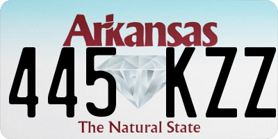 AR license plate 445KZZ